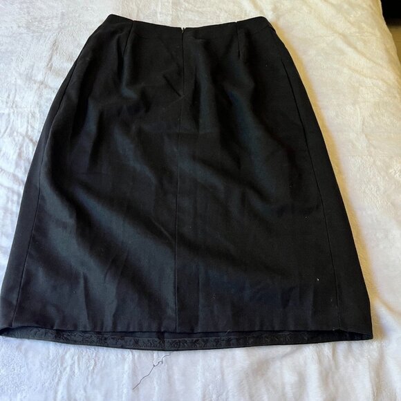 Escada Womens Size 42 Black Career Pencil Skirt Knee Length Lined Lightweight